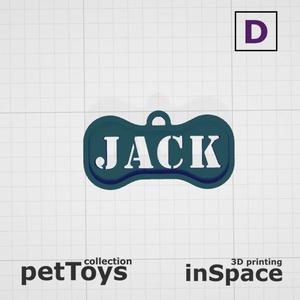 Pet - Dog - Tag - Jack - Bone - Customized -