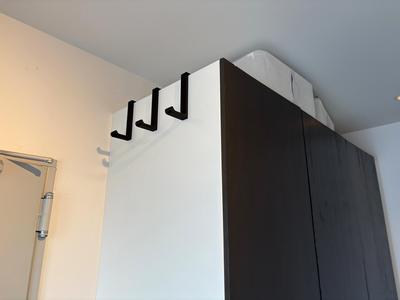 Pax side closet hook 15cm screw or double tape