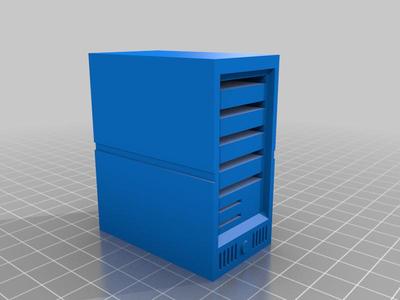 (Micro) SD Card holder shaped like 1980's tower PC