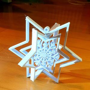 Spinning snowflake star