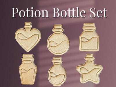 Potion Bottle Cookie Cutters + Stamp