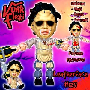 The Texas Chain Saw Massacre Leatherface MultiColor Flexi Print-In-Place + figure & keychain