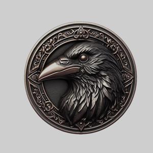 Crow Animal Head Crow Animal Medallion for CNC Router Laser & 3D Printer