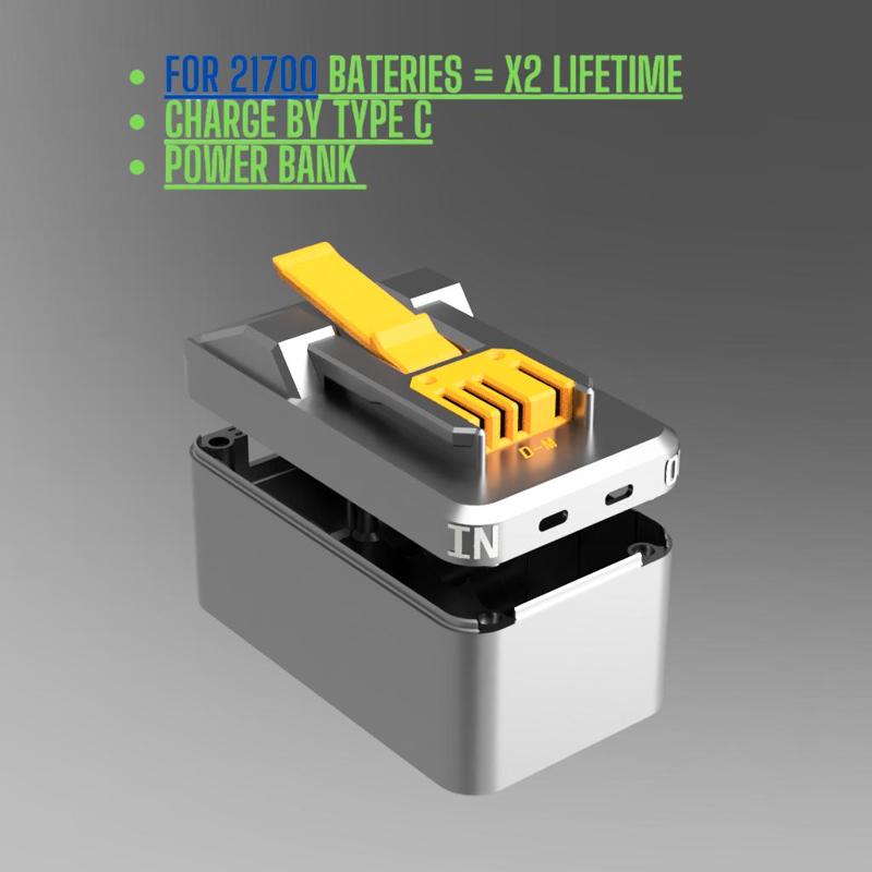 10x21700 BATERIES DIY 18v batery for Dnipro-M, type c charge + powerbank!