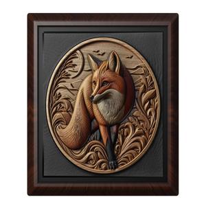 Fox animal wall art relief wall decor