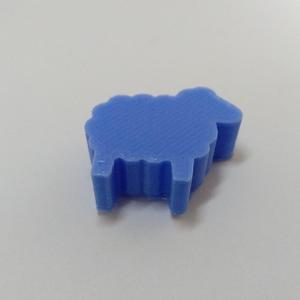 Sheep Meeple Silhouette – 3D Printable Game Token