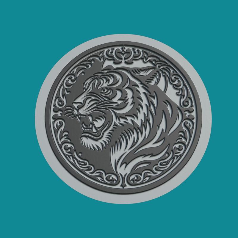 Tiger Animal Medallion