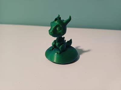 Dragon sitting on a rock
