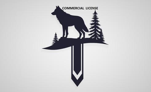 COMMERCIAL LICENSE / WOLF / DOG / ANIMAL / PET / HOME / BOOKMARK / BOOKMARK / SIGN / BOOKMARK / GIFT / BOOK / SCHOOL / STUDENTS / TEACHER / OFFICE / WITHOUT MEDIA