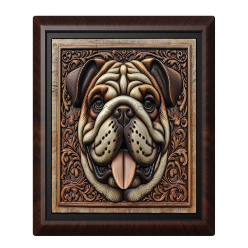 Dog Bulldog animal wall art relief wall decor