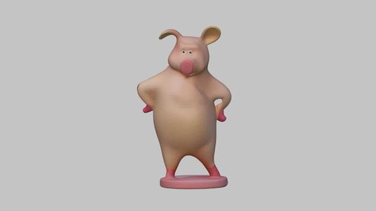 Cartoon pig figurine