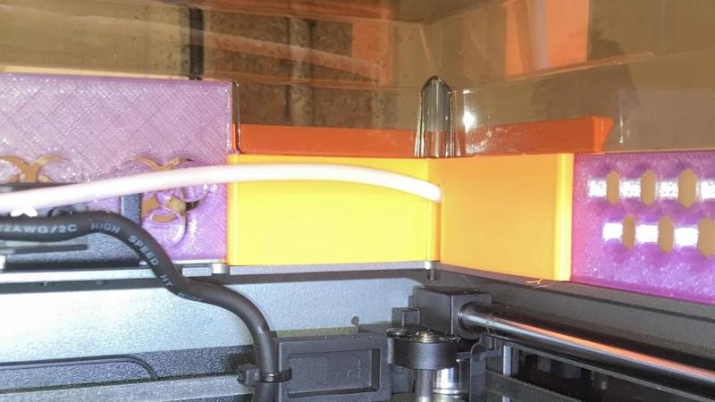 K1 Right Rear Slotted Lid Riser with Opening for Bowden Tube   