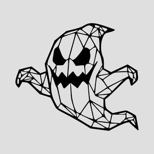 Spooky Ghost Line Art Wall Art - V5