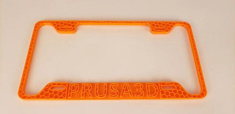 Prusa 3D Community License Plate Holder   