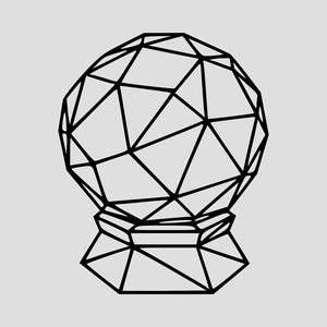 Crystal Ball Line Art Wall Art