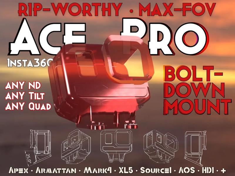 Rip-Worthy: Ace Pro, Insta360 TPU Drone Mounts, Max FOV   