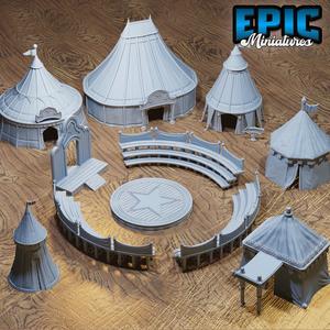 Carnival Tents ‧ DnD Miniature ‧ Tabletop Miniatures ‧ Gaming Monster ‧ 3D Model ‧ RPG ‧ DnDminis ‧ STL FILE