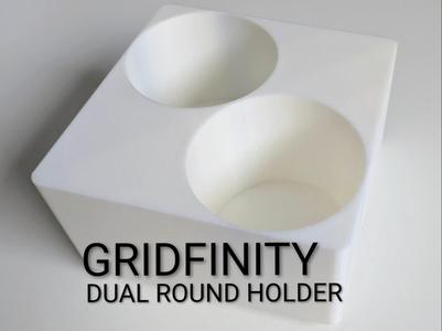 Gridfinity 2x2 Dual Round Holder