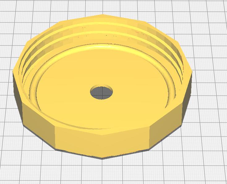 Wide mouth mason jar lid with straw hole