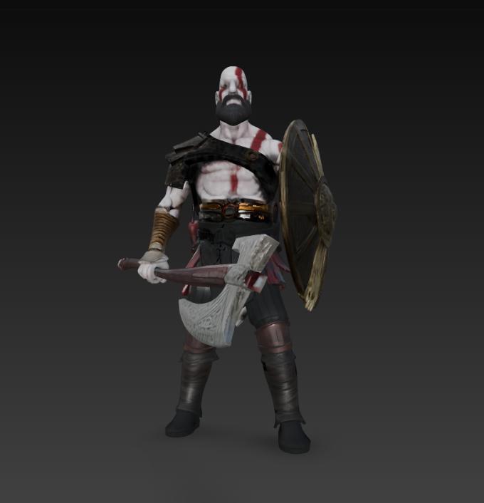 Kratos 3D Print Model - Epic God of War Figure