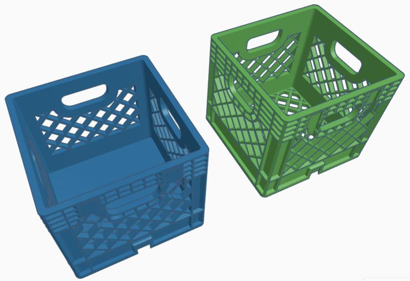 Milk Crate for Skadis - no supports