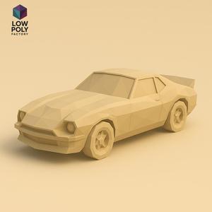 Classic Sports Car - Stylish retro car with Low Poly styling