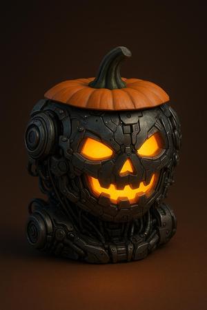 halloween futuristic pumpkin stl