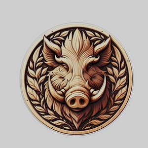 Wild boar Animal Head Wild boar Animal Medallion for CNC Router Laser & 3D Printer