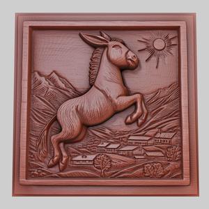 The donkey jumps 3d printer model animal model obj stl