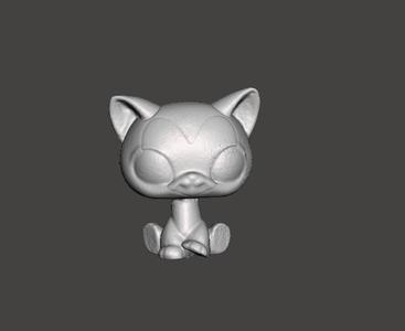 TOY FIGURINE OF FUNNY CAT FUNNY ANIMAL PET .STL .OBJ