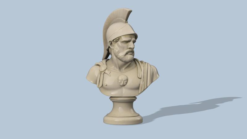 Greek warrior bust v2 (re-upload)