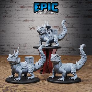 Hunters Guild Lizard Tamer Riding Set ‧ DnD Miniature ‧ Tabletop Miniatures ‧ Gaming Monster ‧ 3D Model ‧ RPG ‧ DnDminis ‧ STL FILE