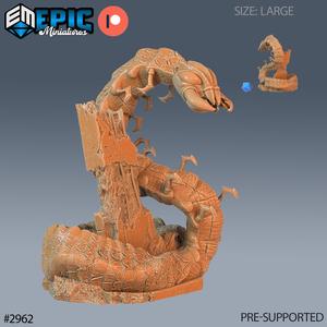 Cave Centipede Waiting ‧ DnD Miniature ‧ Tabletop Miniatures ‧ Gaming Monster ‧ 3D Model ‧ RPG ‧ DnDminis ‧ STL FILE