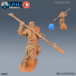 Caveman Barbarian Jumping ‧ DnD Miniature ‧ Tabletop Miniatures ‧ Gaming Monster ‧ 3D Model ‧ RPG ‧ DnDminis ‧ STL FILE