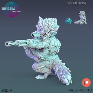 Fluffy Outlaw Stormtrooper Sniper ‧ Sci-Fi Miniature ‧ Wargame Miniatures ‧ Tabletop 3D Model ‧ RPG Miniature ‧ Cyberpunk Construct ‧ Steampunk War Machine ‧ STL FILE