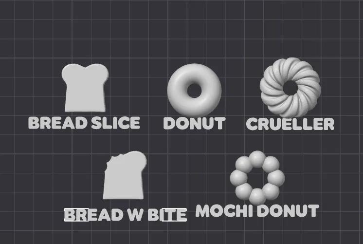 Mini Bakery Pastry Foods and Clay Molds for Dollhouse (use for Print supports)