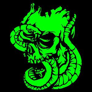 Snake Skull stencil 3