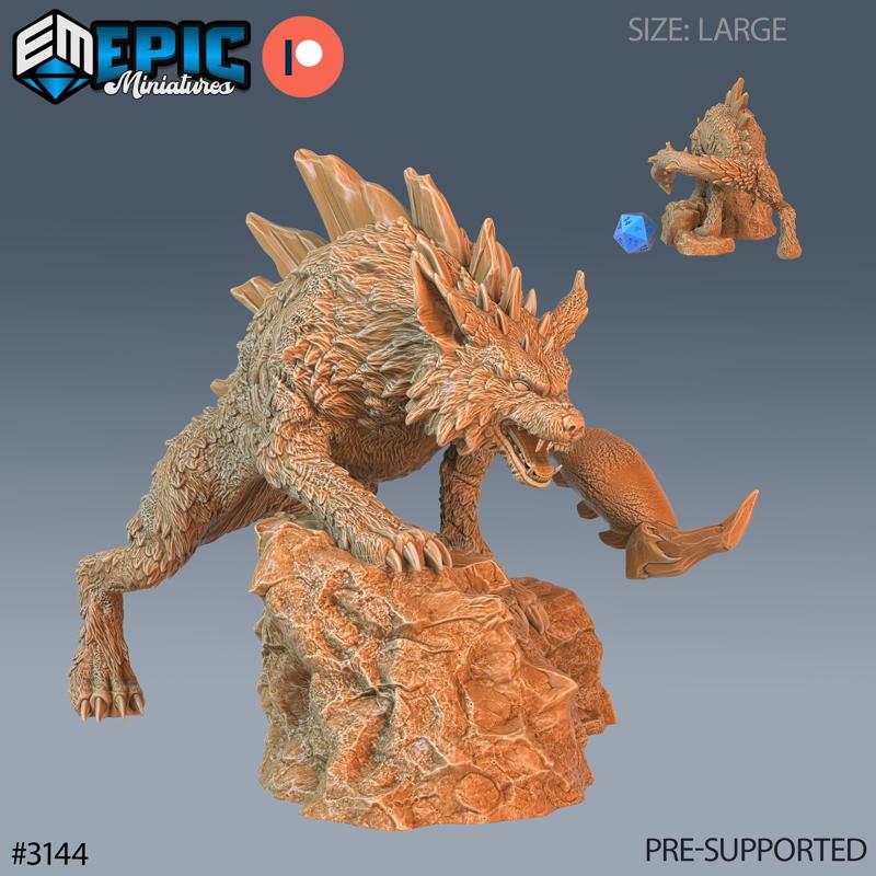 Lupion Wolf Scorpion Chimera Sneaky ‧ DnD Miniature ‧ Tabletop Miniatures ‧ Gaming Monster ‧ 3D Model ‧ RPG ‧ DnDminis ‧ STL FILE