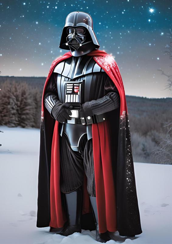 VADER SANTA XMAS FIGURE STAR WARS