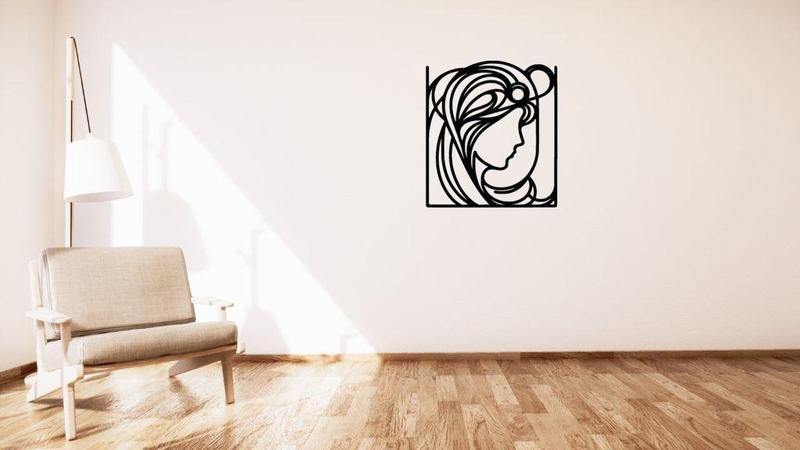 Art nouveau portrait wall or table decoration