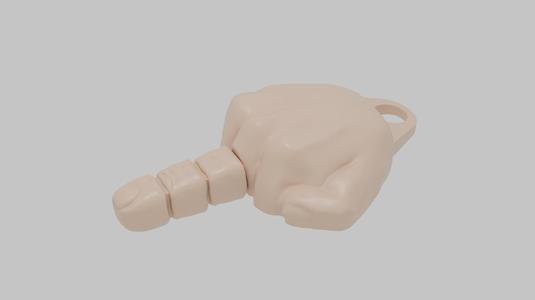 Middle finger key ring.