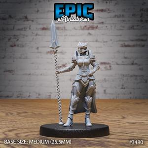 Knight Lady Gisella ‧ DnD Miniature ‧ Tabletop Miniatures ‧ Gaming Monster ‧ 3D Model ‧ RPG ‧ DnDminis ‧ STL FILE
