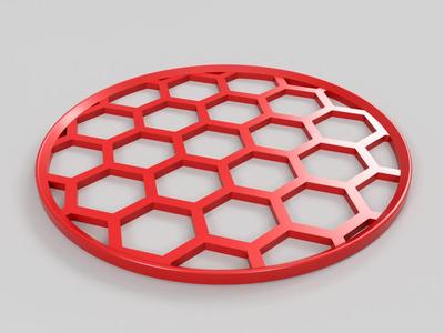 Hex pattern flower pot coaster