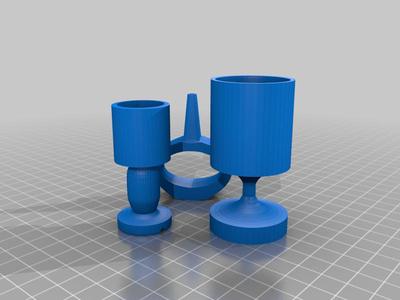 Lamps and vase