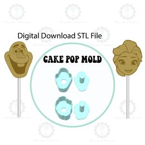 Winter Princess & Snowman Cake Pop Molds | Digital Download STL File