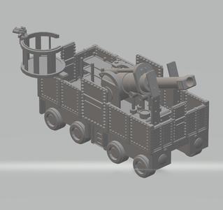 FHW: (Rail Cult) Cannon Car v2 open top 28mm scale