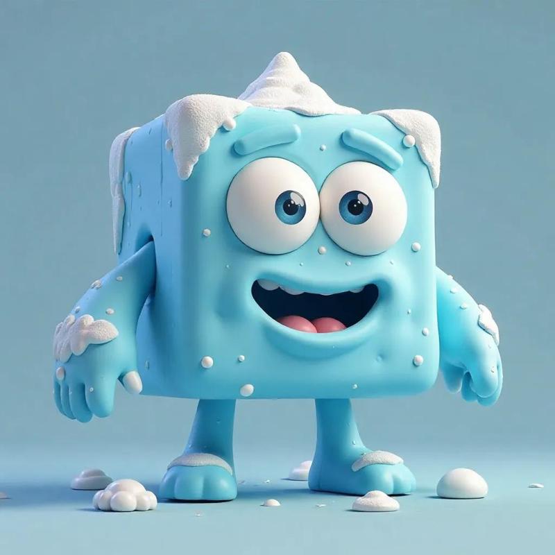 Ice Cube – Stylized 3D Model ❄️🧊