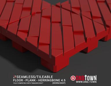 3D Modular Dungeon Tile: Floor - Plank - Herringbone 4.5 (WORN/DEEP) - DnD Town Minis (www.dnd.town)