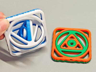 Rotating Geometry Triangle Rotating Gyro TC4-0304