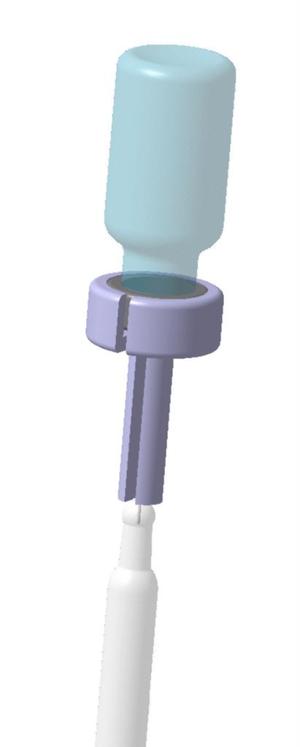 Syringe-vial spacer clipon V2